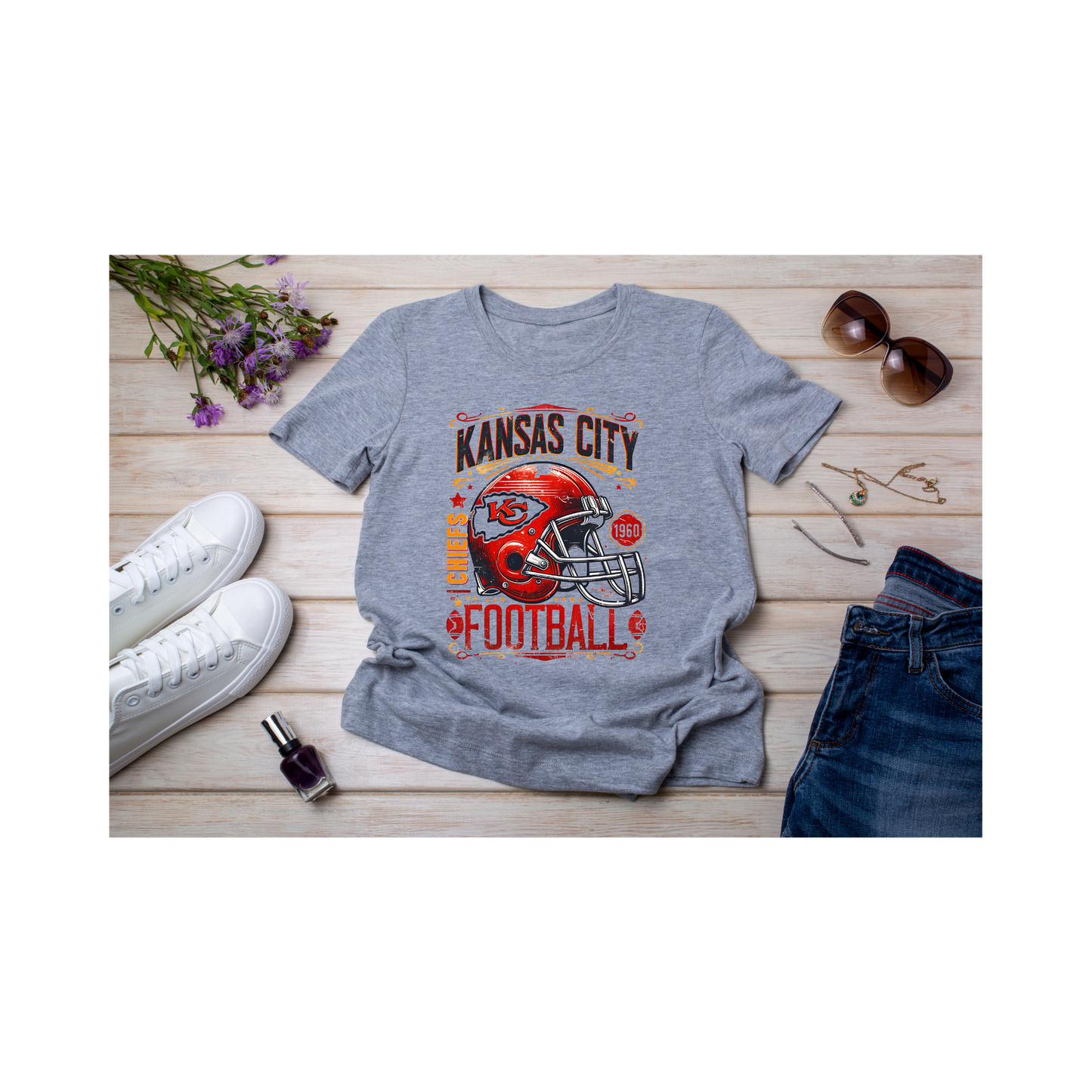 KC Football with helmet Shirt
